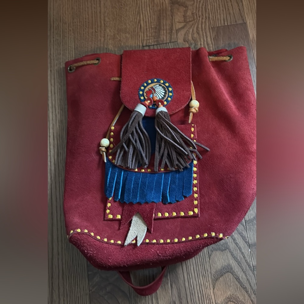 Handmade boho leather Fringe Bag